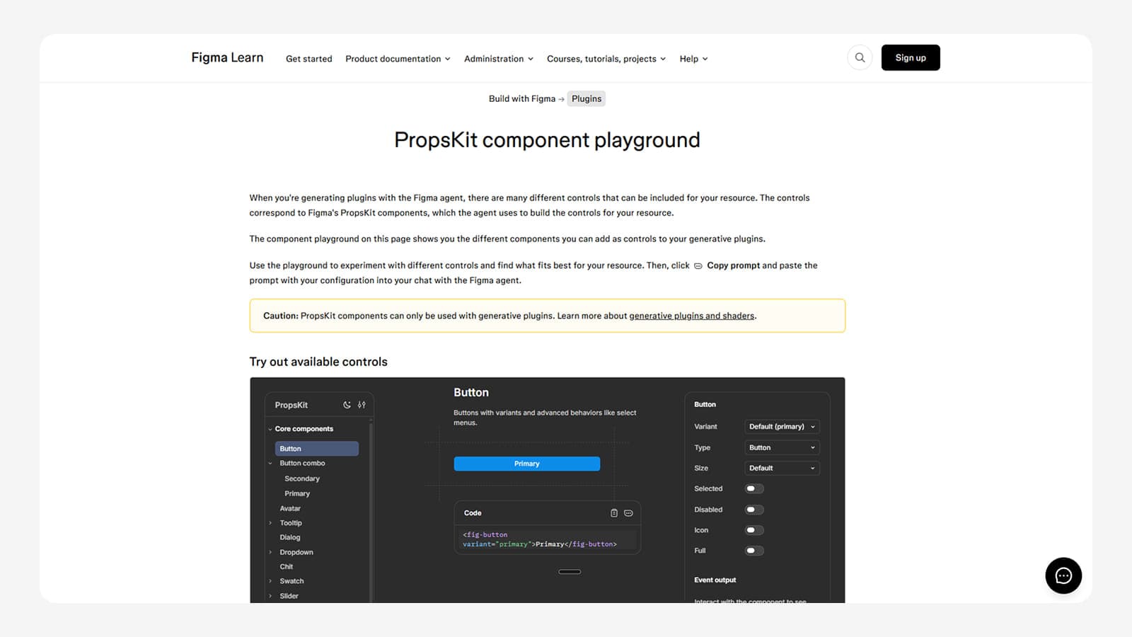 Интерфейс генеративного плагина Figma на UI-ките PropsKit — пример работы Figma AI агента
