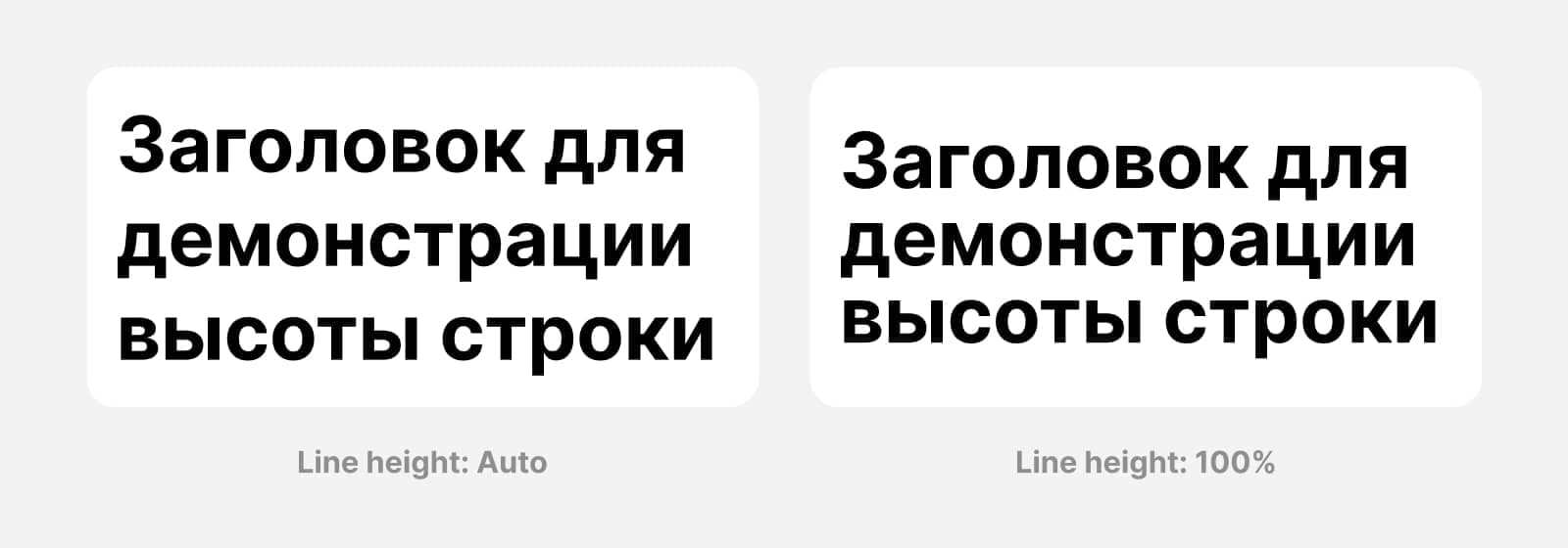 Сравнение текста с параметрами межстрочного расстояния - auto и 100%