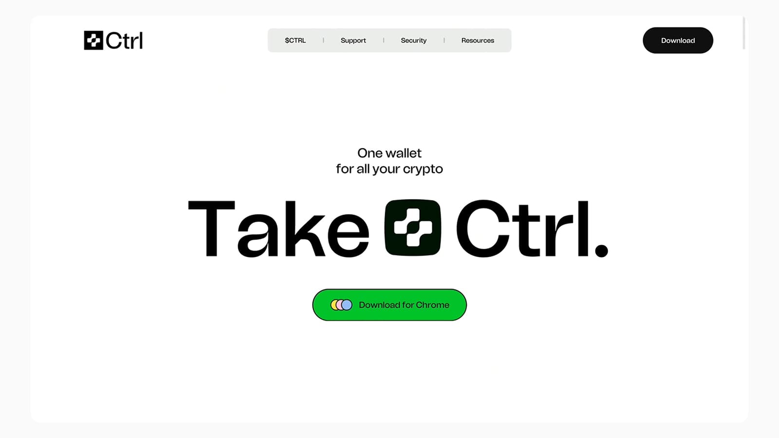 Дизайн кнопки на главном экране сайта Ctrl