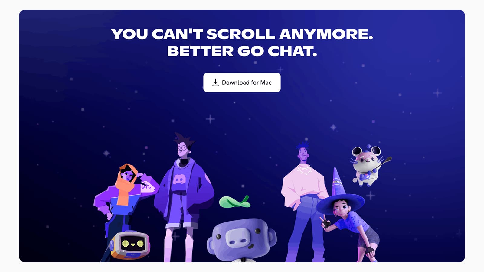 Пример UX копирайтинга на сайте Discord
