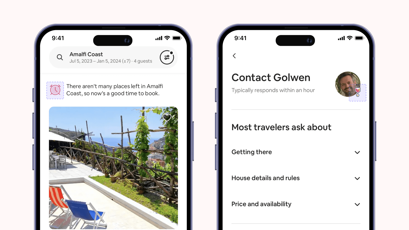 Двухцветные иконки с заливкой в интерфейсе Airbnb 