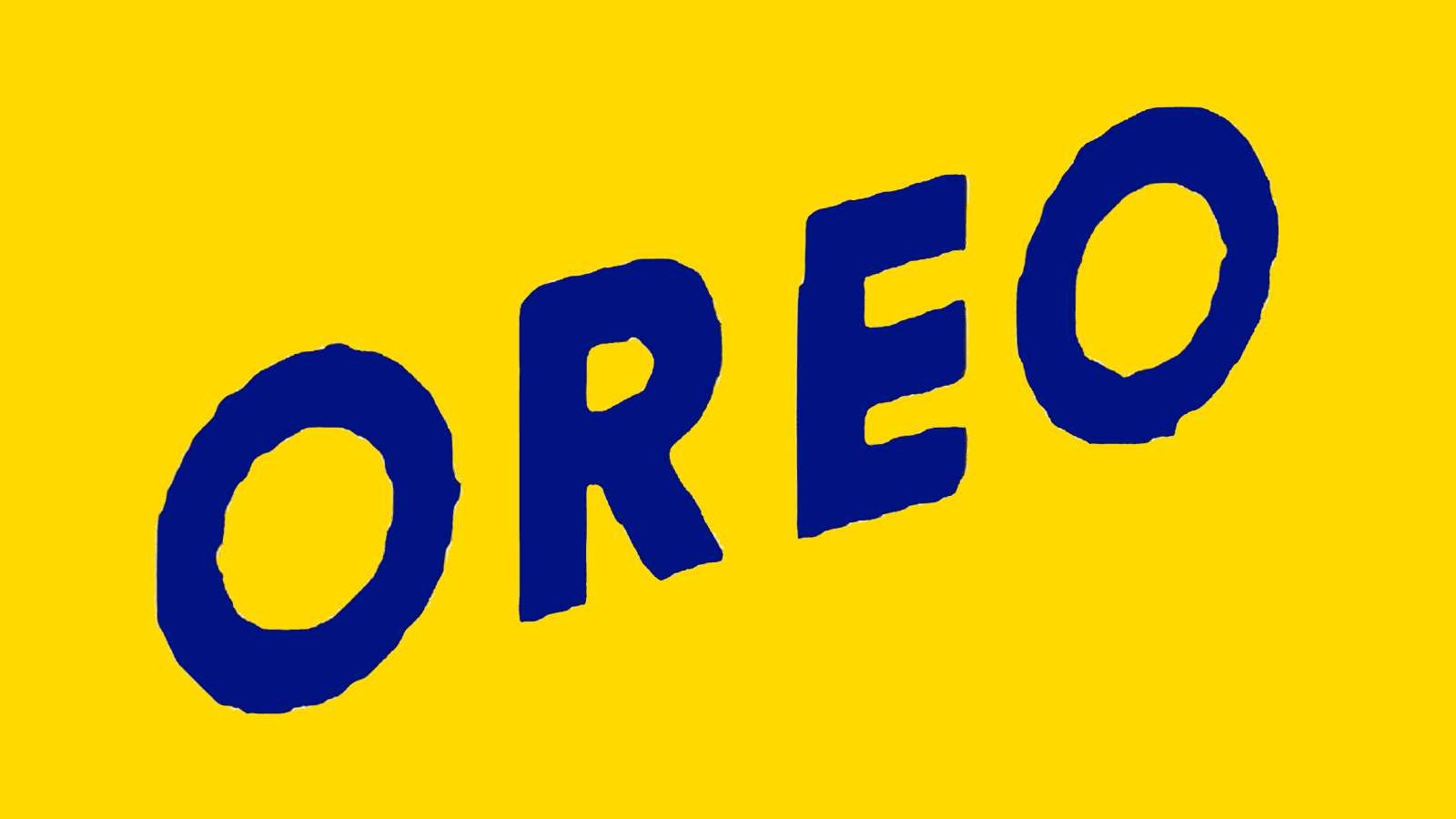 Желтый и синий в логотипе Oreo