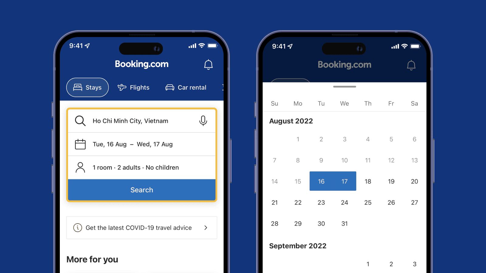 Ограничение выбора в календаре Booking