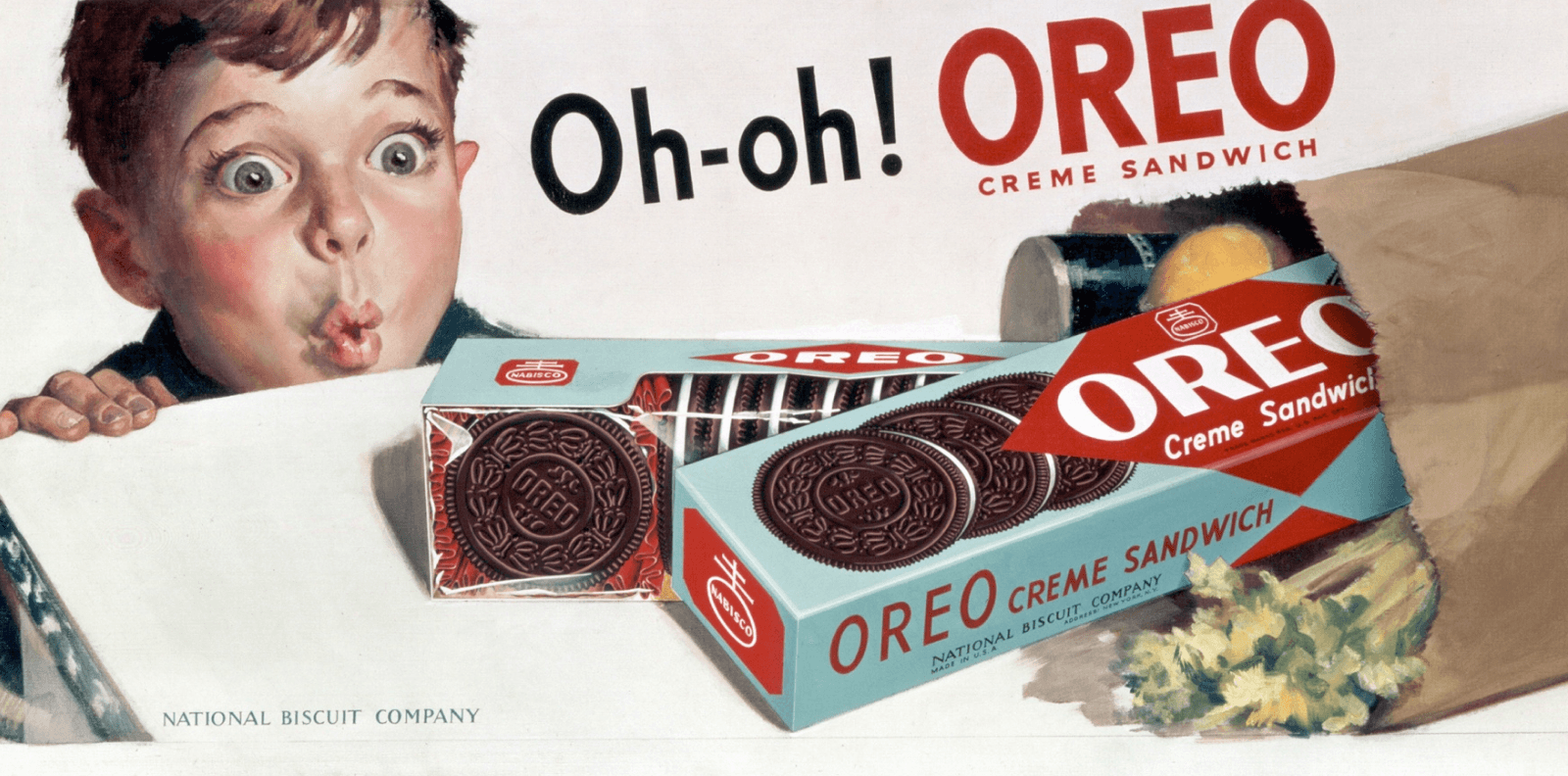 Старый дизайн рекламного плаката Oreo