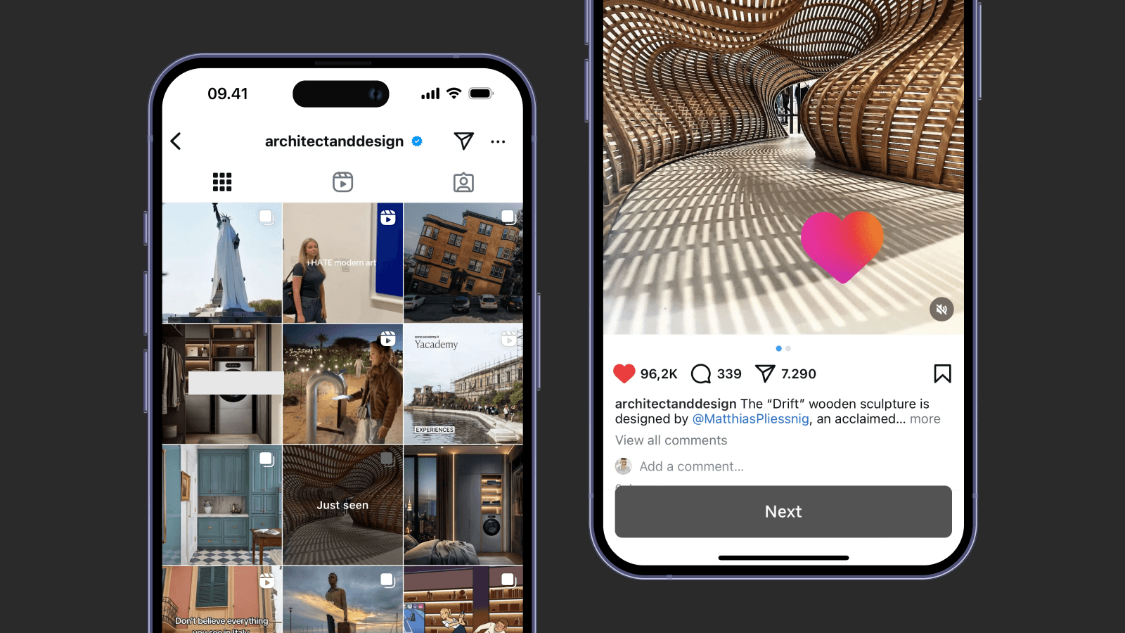 Дизайн ленты в Instagram