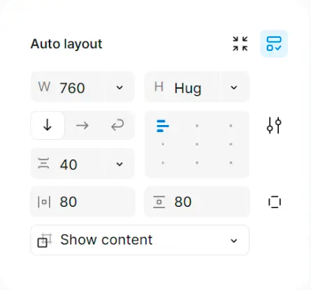 Панель Auto Layout в Figma
