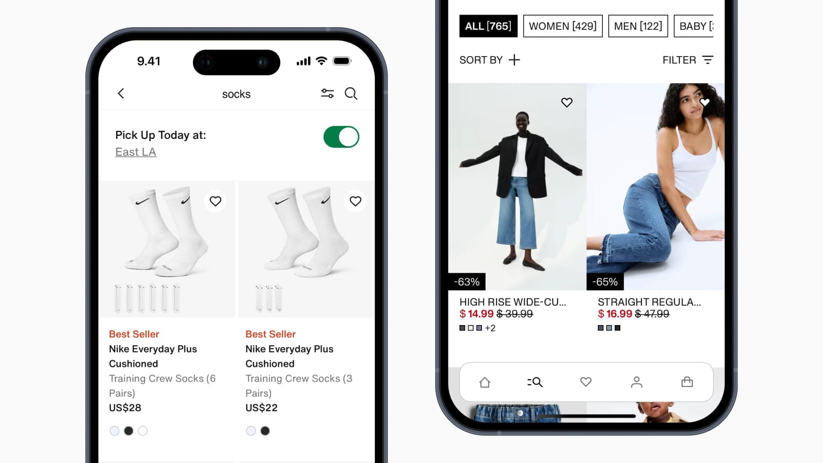 Мобильные версии интерфейсов Nike и H&M Дизайн мобильной версии интернет-магазинов Nike и H&M
