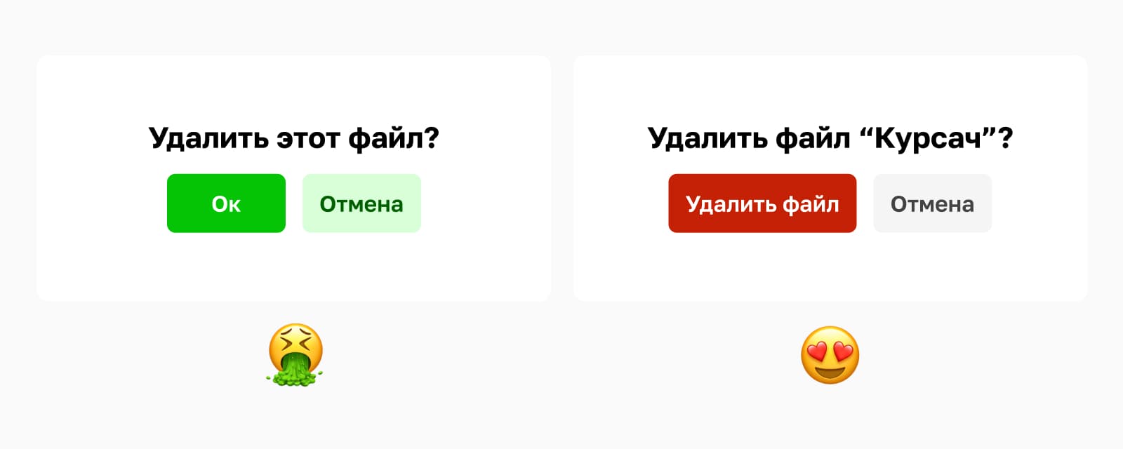 Текст CTA в дизайне интерфейсов Пример правильной и неправильной реализации CTA в дизайне интерфейсов