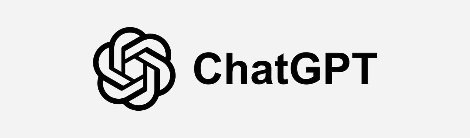 Дизайн логотипа ChatGPT Логотип ChatGPT на сером фоне