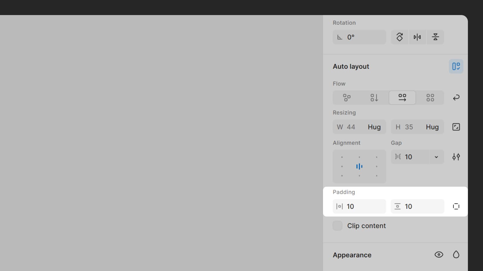 Дизайн панели padding в Figma Панель padding - отступы внутри Auto layout в Figma