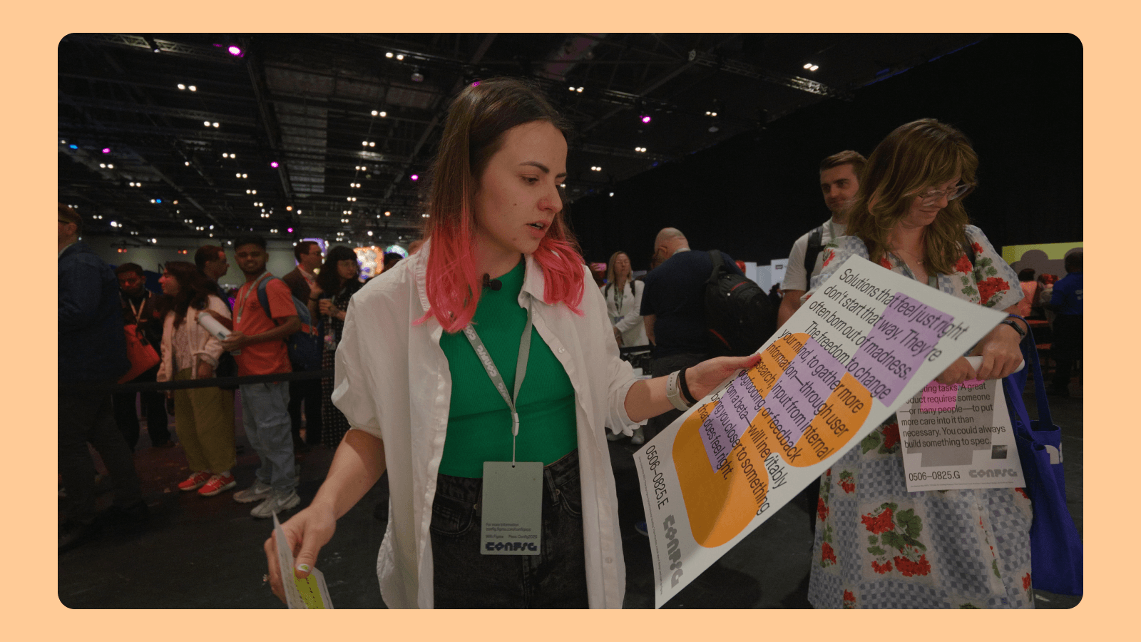 Risograph-printed station - место, где каждый мог сделать дизайн плаката с конференции Фигма Постеры на Config 2025 в Risograph-printed station