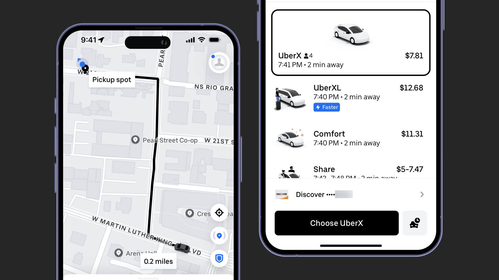 Пример последовательности в приложении Uber Uber — пример абсолютной последовательности