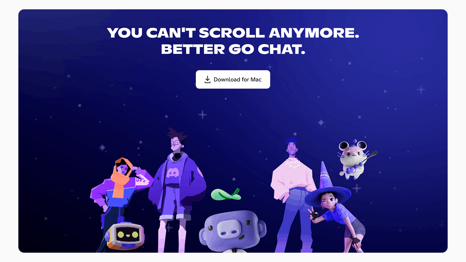 Пример UX копирайтинга на сайте Discord