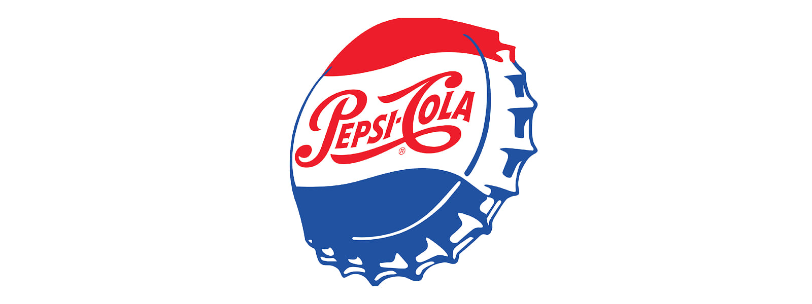 Дизайн логотипа Pepsi и с первой круглой формой и синим цветом