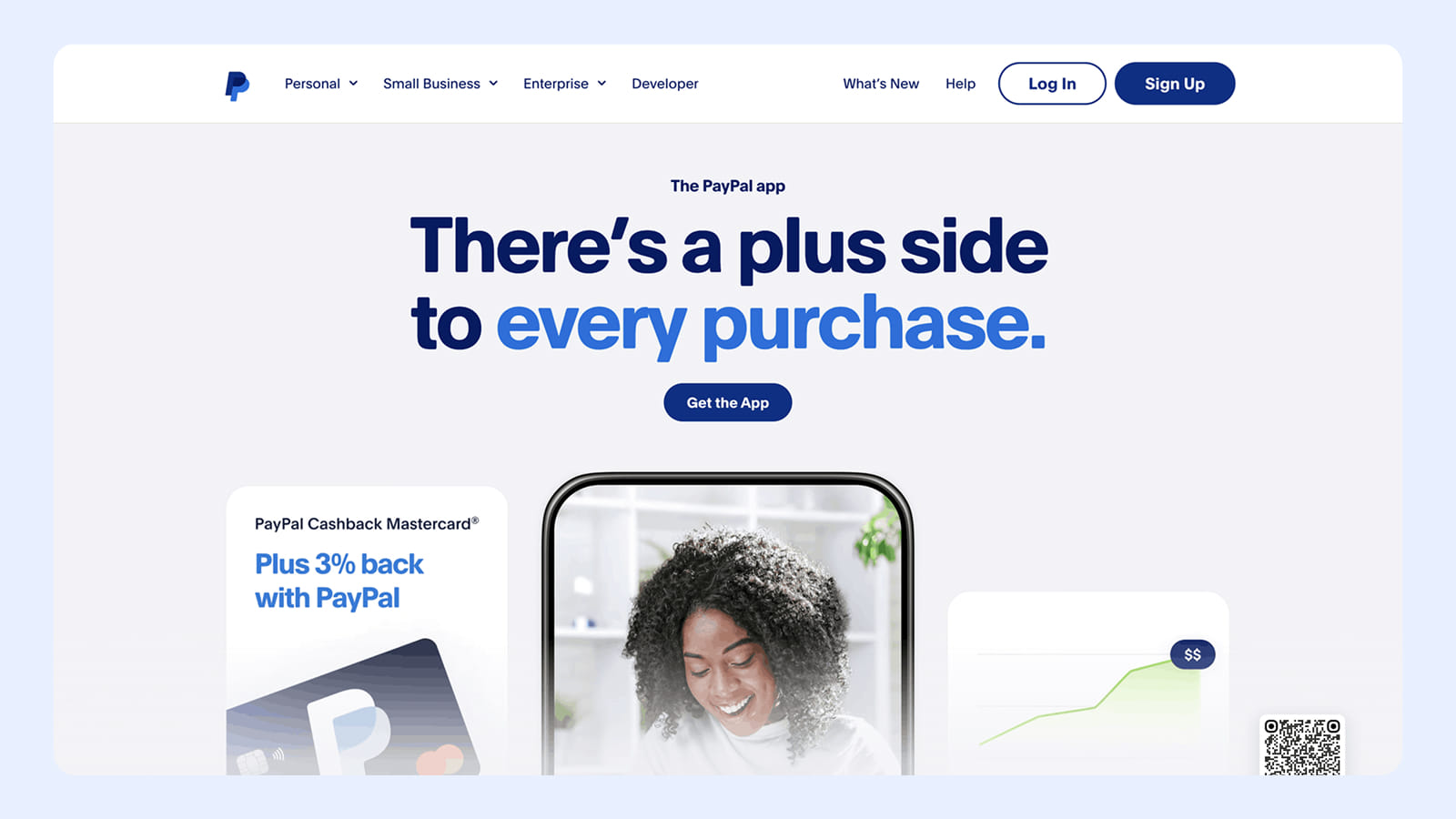 Пример использования синего цвета в интерфейсе PayPal