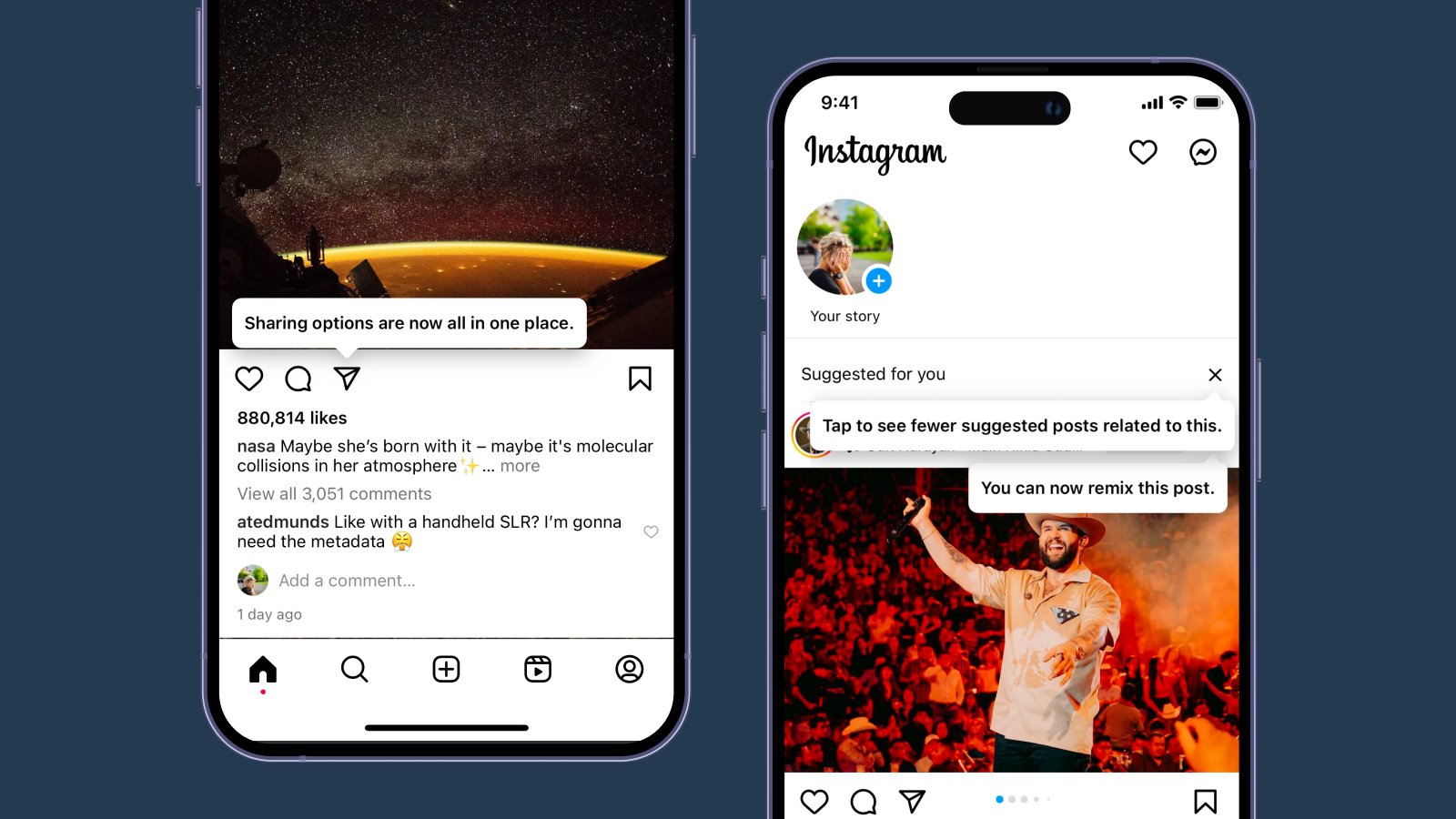 Tooltips в интерфейсе Instagram