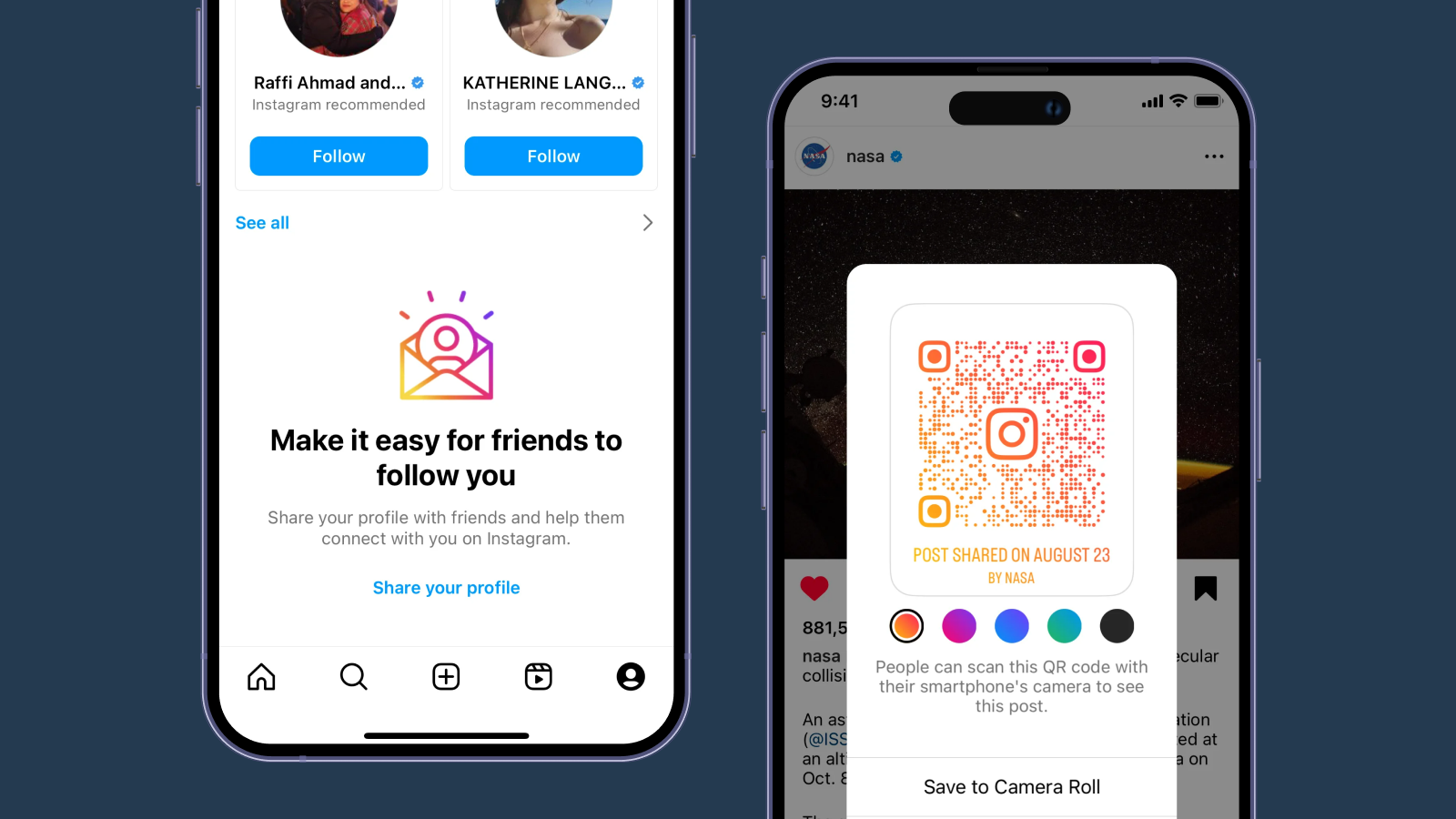 Фирменные градиент в приложении Instagram