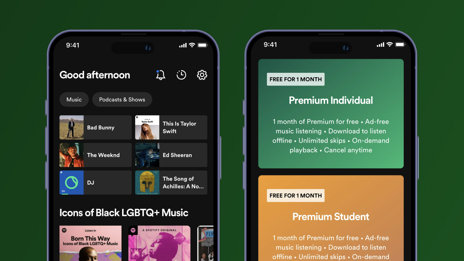 Типографика в интерфейсе Spotify