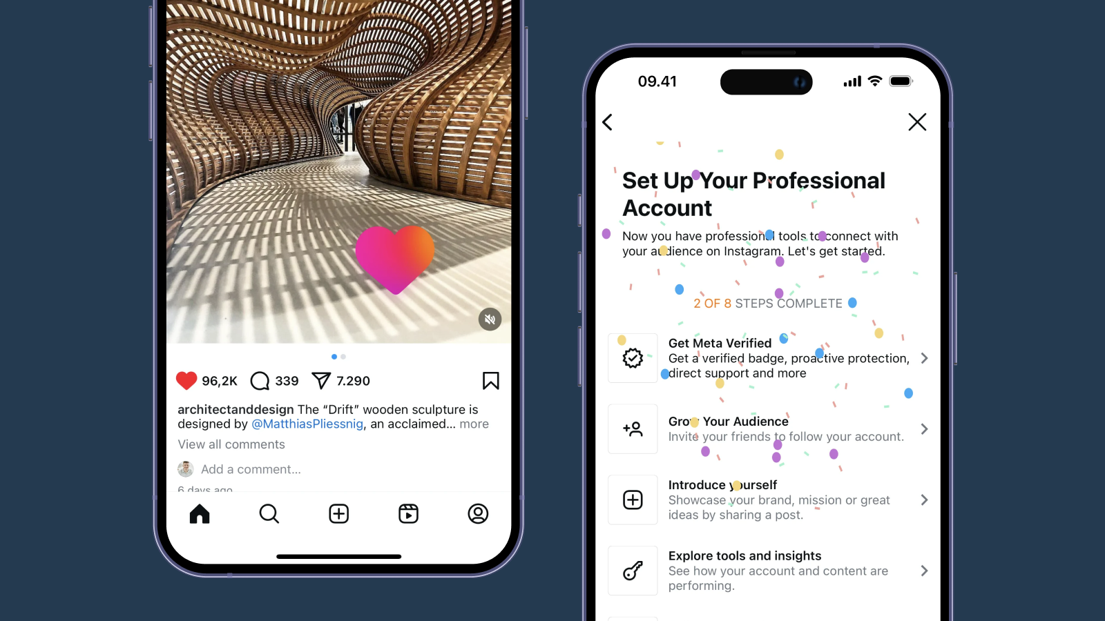 Состояние клика с анимацией в приложении Instagram