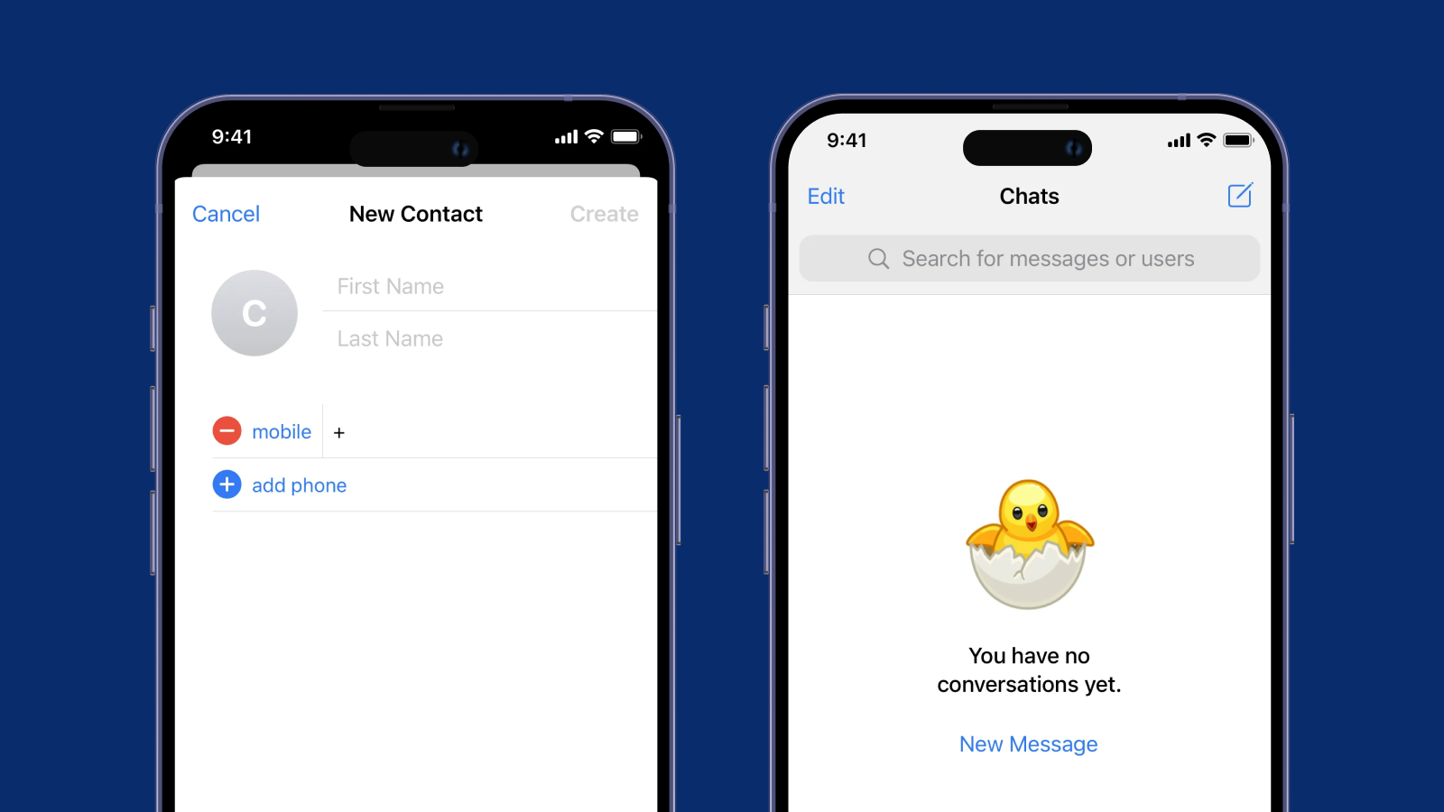 Пустое состояние в Telegram