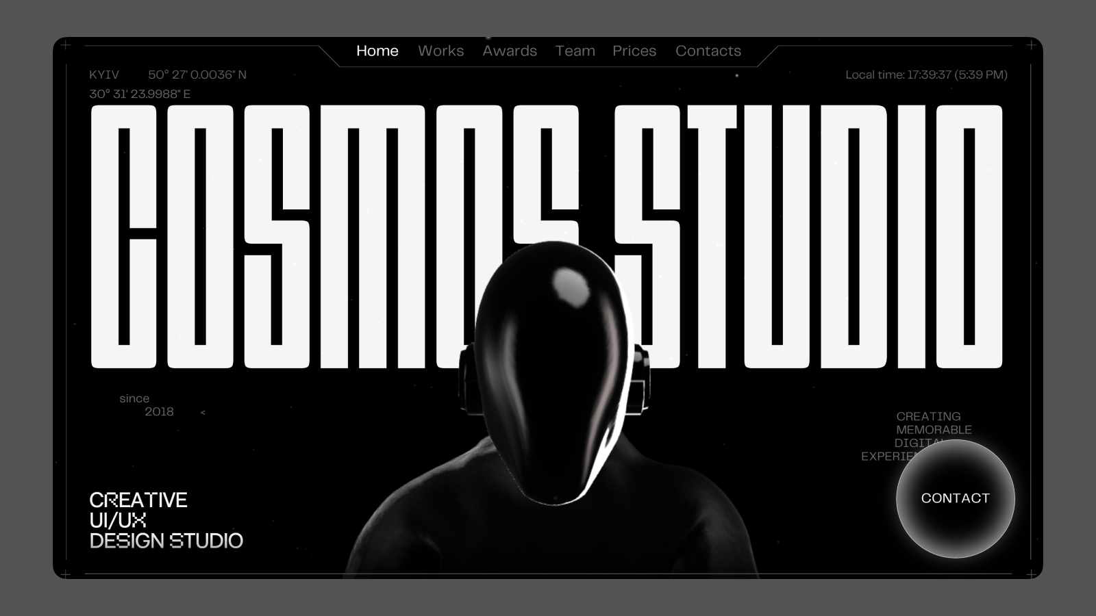 Трендовый дизайн студии Cosmos