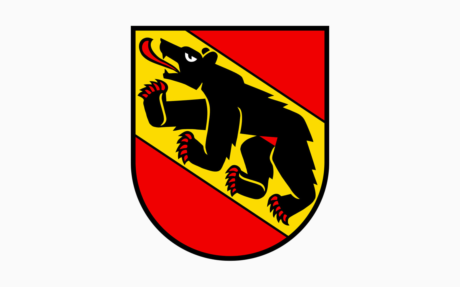 Дизайн герба города Берн с медведем в центре