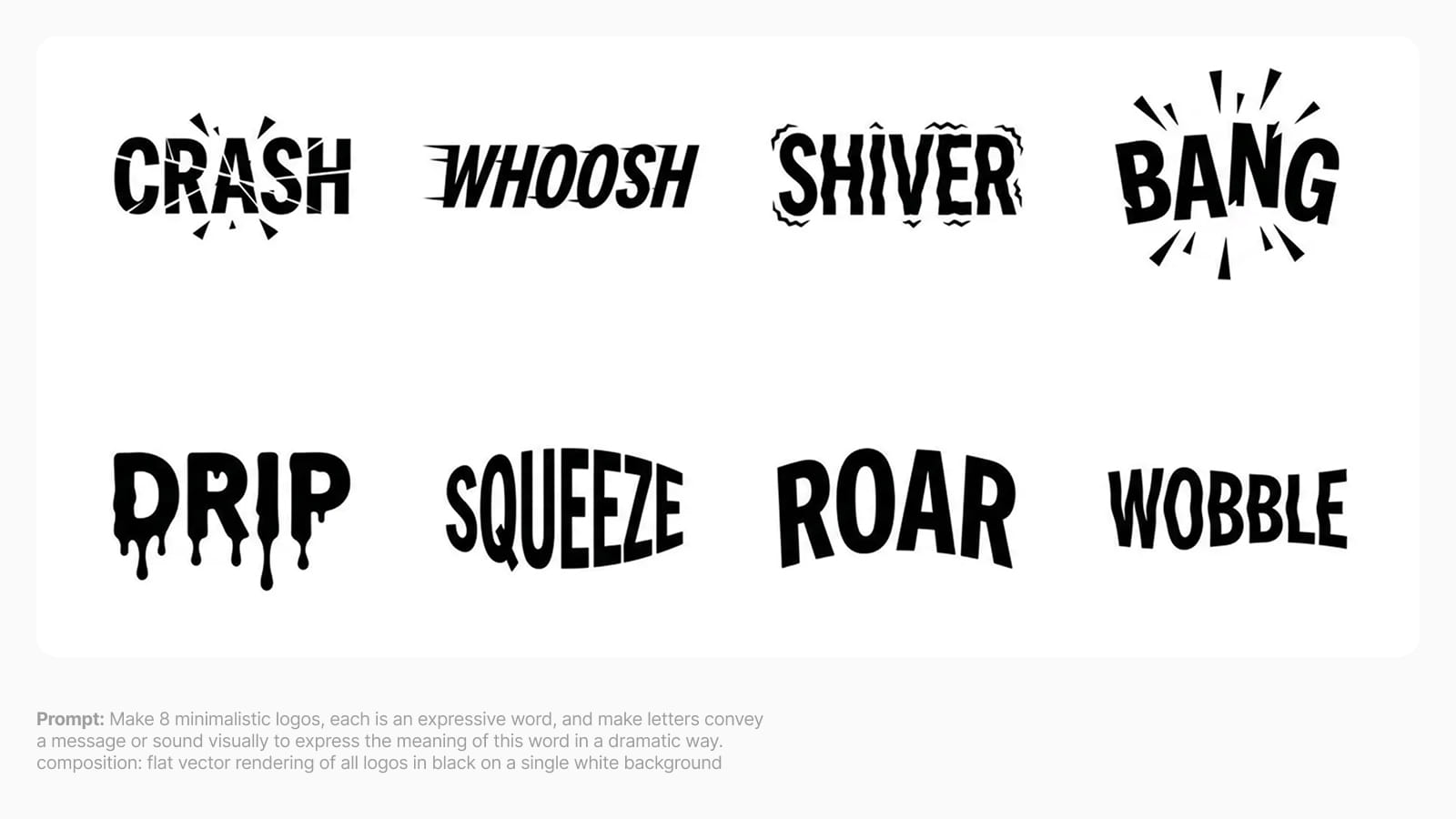 Пример генерации текстов в разных дизайн-стилях в Nano Banana Pro