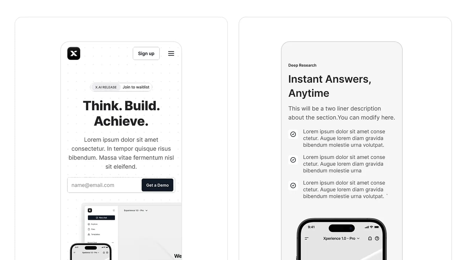 Пример дизайна интерфейса с цветом года Pantone