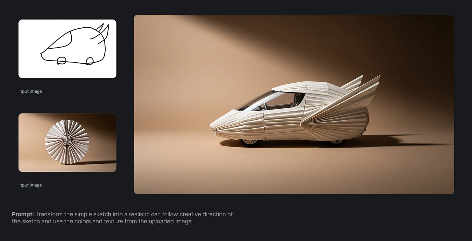 Пример стилизации изображений в Nano banana Pro на основе наброска от руки и заданого стиля