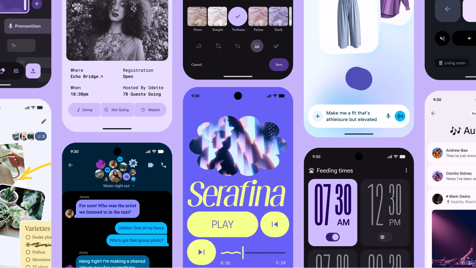 Пример UI элементов в Material Design 3 от Google
