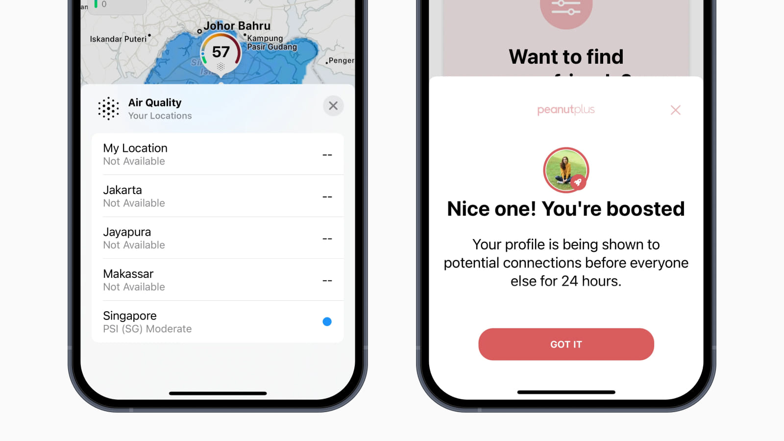 Дизайн попапов в приложениях Weather и Peanut