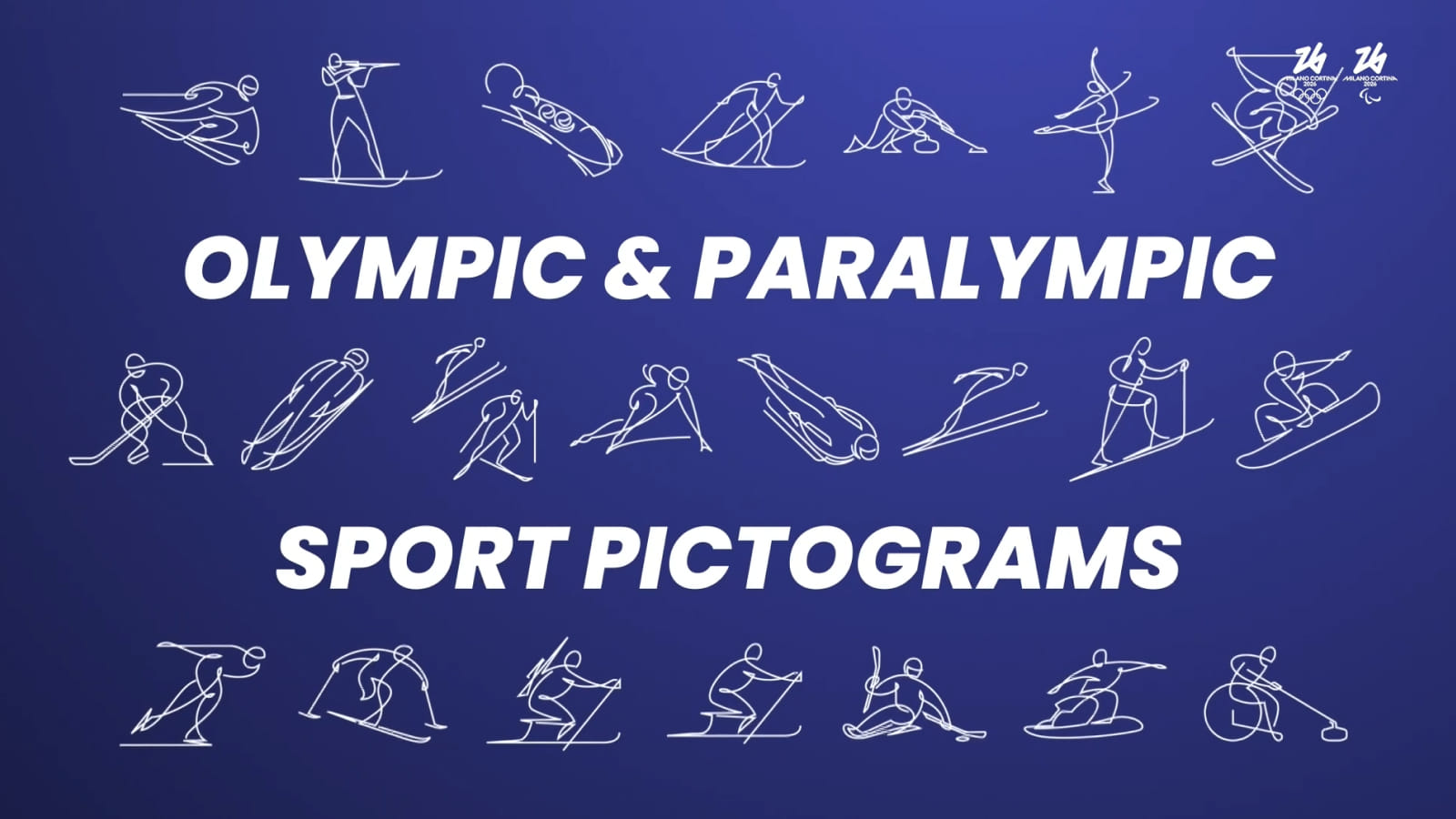 Дизайн иконок зимней Олимпиады 2026