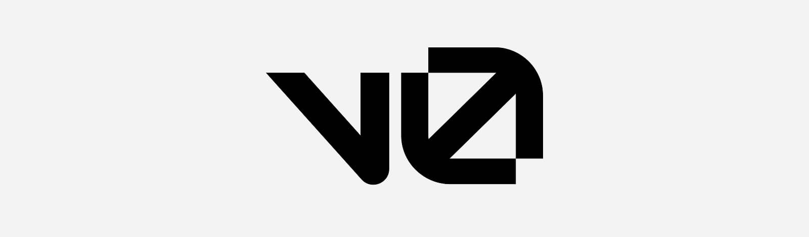 Логотип vo на сером фоне