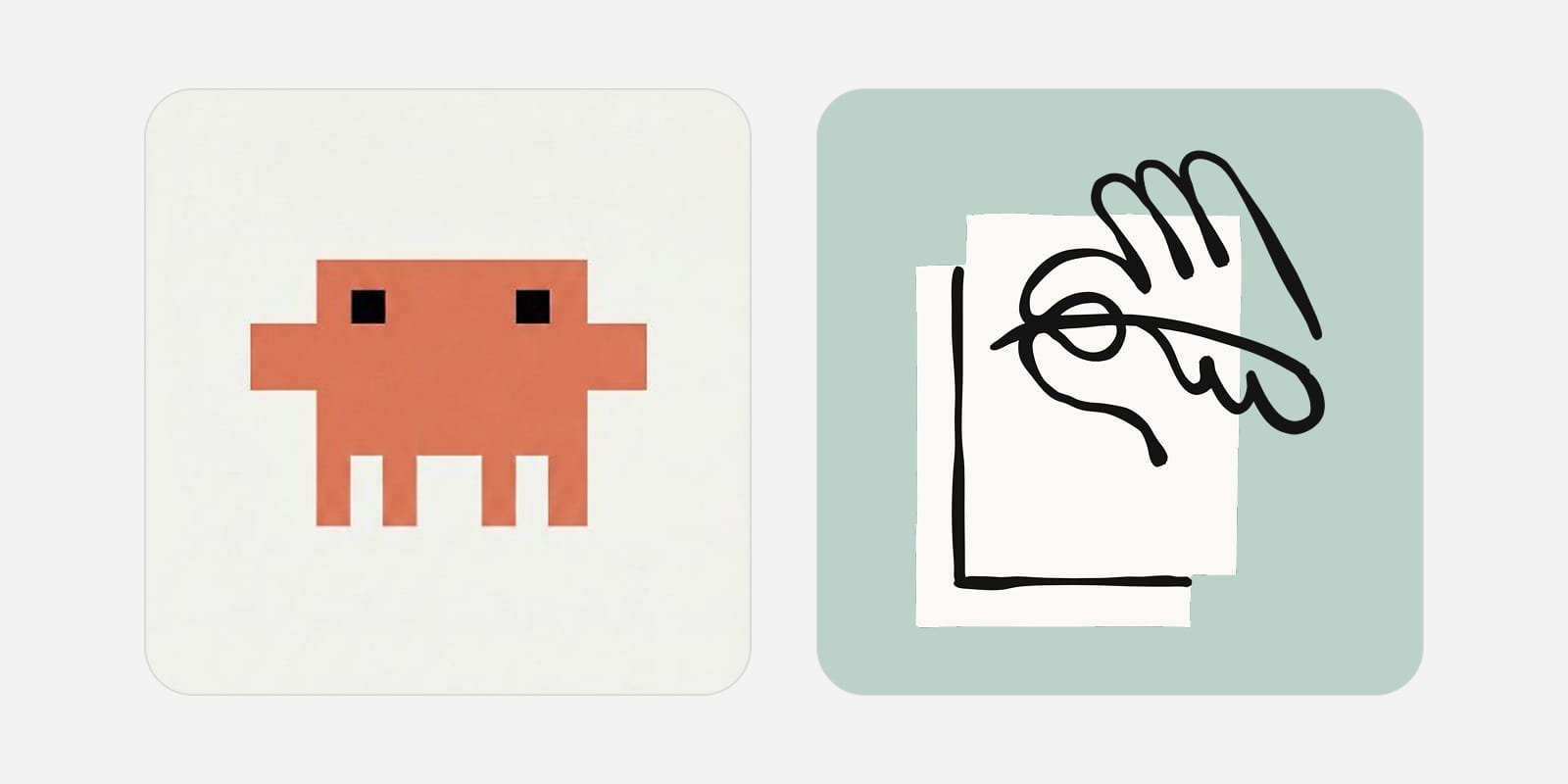 Логотипы Сlaude Code и Claude Design