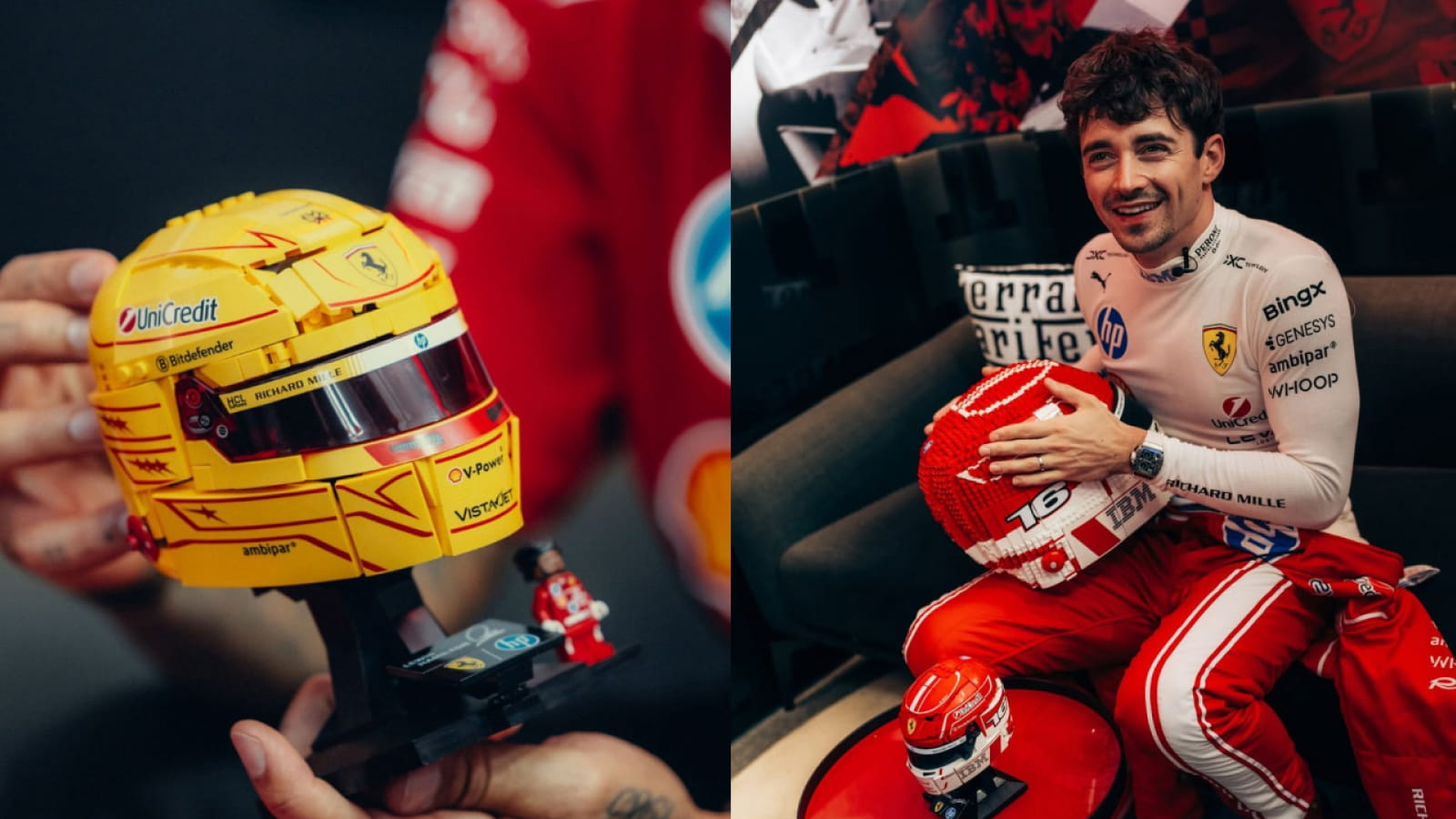 Дизайн шлемов Formula1, созданных с помощью Lego
