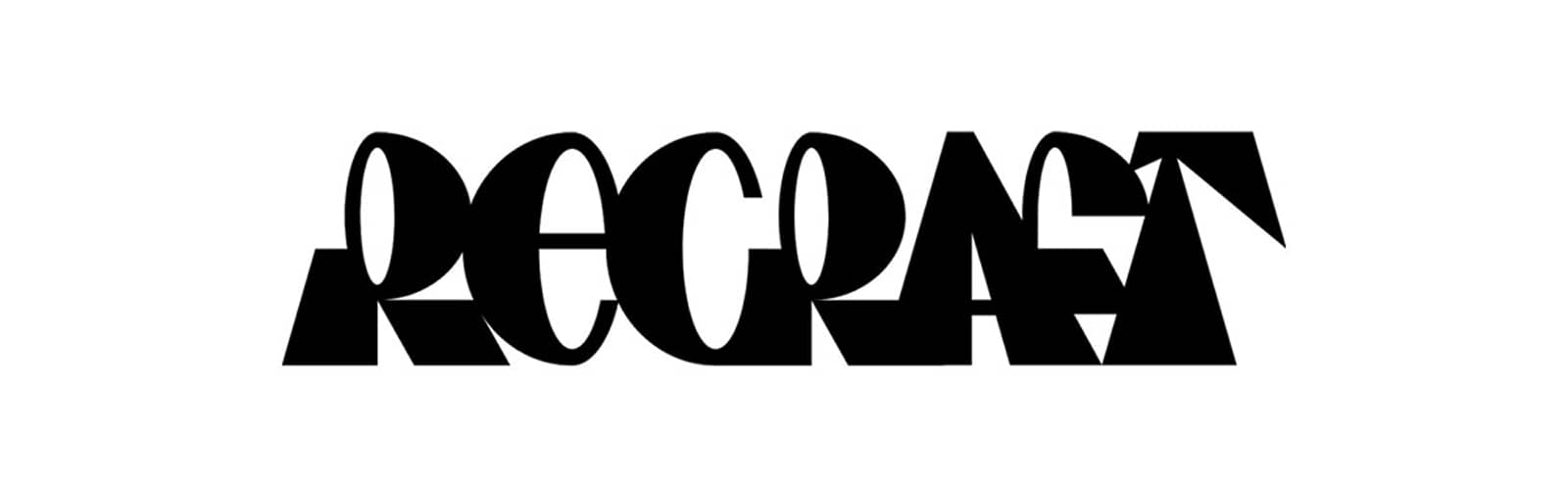 Черный логотип Recraft на белом фоне